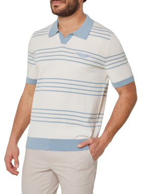 ΑΝΔΡΙΚΗ ΠΛΕΚΤΗ POLO ΜΠΛΟΥΖΑ BOSS x ASTON MARTIN | Γαλάζιο XL