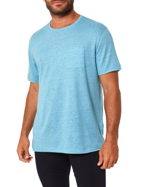 ΑΝΔΡΙΚΟ ΛΙΝΟ T-SHIRT | Μπλε Ανοιχτό L