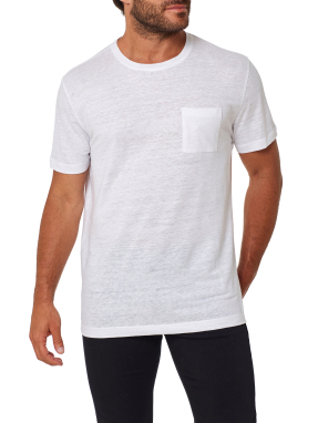 ΑΝΔΡΙΚΟ ΛΙΝΟ T-SHIRT | Λευκό 100 L