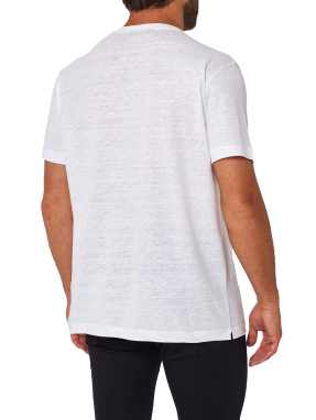 ΑΝΔΡΙΚΟ ΛΙΝΟ T-SHIRT | Λευκό 100 L