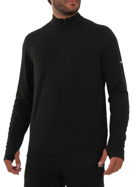 ΑΝΔΡΙΚΗ ΜΑΚΡΥΜΑΝΙΚΗ ΜΠΛΟΥΖΑ HALF-ZIP | Μαύρο 001 XL