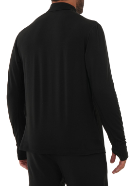ΑΝΔΡΙΚΗ ΜΑΚΡΥΜΑΝΙΚΗ ΜΠΛΟΥΖΑ HALF-ZIP | Μαύρο 001 XL