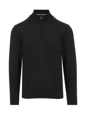 ΑΝΔΡΙΚΗ ΜΑΛΛΙΝΗ ΜΠΛΟΥΖΑ HALF-ZIP | Μαύρο 001 XXXL