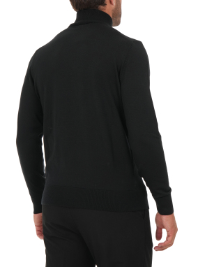 ΑΝΔΡΙΚΗ ΜΑΛΛΙΝΗ ΜΠΛΟΥΖΑ HALF-ZIP | Μαύρο 001 XXXL