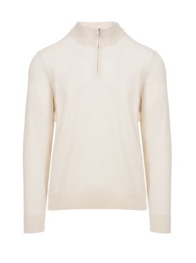ΑΝΔΡΙΚΗ ΜΑΛΛΙΝΗ ΜΠΛΟΥΖΑ HALF-ZIP | Εκρού 118 L