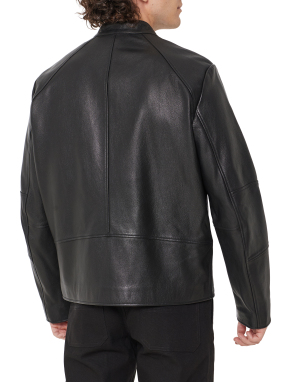 ΑΝΔΡΙΚΟ ΔΕΡΜΑΤΙΝΟ JACKET | Μαύρο 001 L