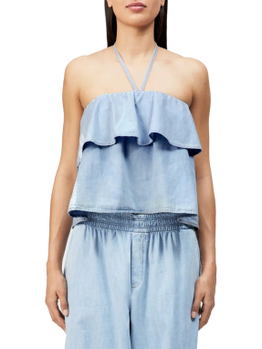 ΓΥΝΑΙΚΕΙΟ DENIM ΤΟΠ | Γαλάζιο M