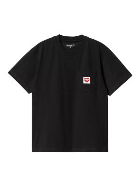 ΓΥΝΑΙΚΕΙΟ POCKET HEART T-SHIRT | Μαύρο S