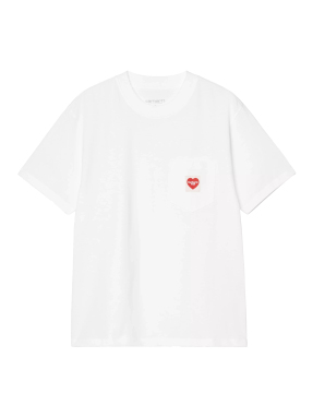 ΓΥΝΑΙΚΕΙΟ POCKET HEART T-SHIRT | Λευκό M