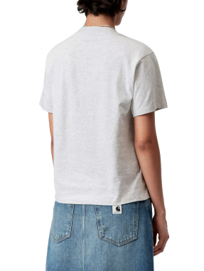 ΓΥΝΑΙΚΕΙΟ POCKET HEART T-SHIRT | Γκρι Ανοιχτό S