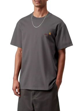 ΑΝΔΡΙΚΟ T-SHIRT AMERICAN SCRIPT | Ανθρακί L