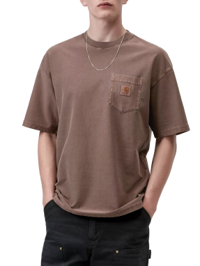 ΑΝΔΡΙΚΟ LOOSE POCKET T-SHIRT | Καφέ S