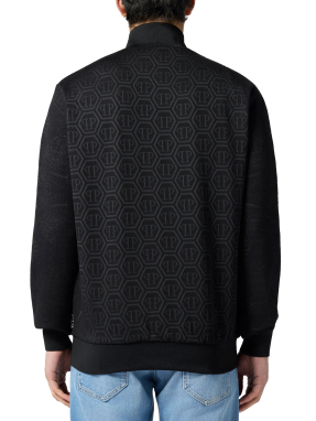 ΑΝΔΡΙΚΗ ΖΑΚΕΤΑ JACQUARD MONOGRAM PAISL | Μαύρο XXL