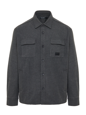 ΑΝΔΡΙΚΟ JACKET ΜΕ ΤΣΕΠΕΣ | Γκρι Σκούρο XL