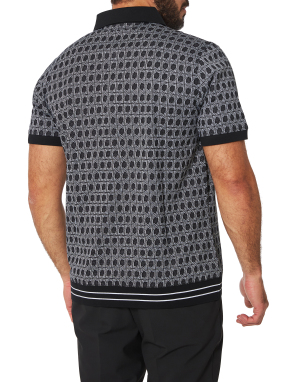 ΑΝΔΡΙΚΗ POLO ΜΠΛΟΥΖΑ | Ασπρόμαυρο XL