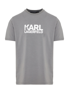 ΑΝΔΡΙΚΟ T-SHIRT ΜΕ ΛΟΓΟΤΥΠΟ | Γκρι XXL