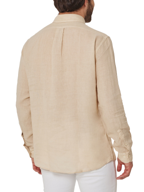 ΑΝΔΡΙΚΟ ΛΙΝΟ ΠΟΥΚΑΜΙΣΟ | Μπεζ XXXL