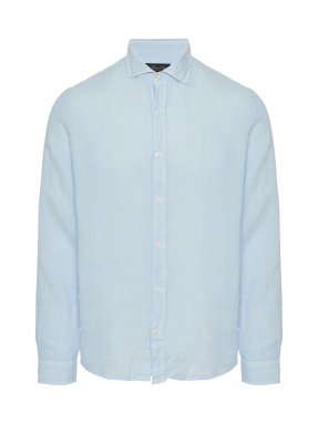 ΑΝΔΡΙΚΟ ΛΙΝΟ ΠΟΥΚΑΜΙΣΟ | Γαλάζιο XL