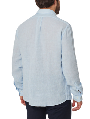 ΑΝΔΡΙΚΟ ΛΙΝΟ ΠΟΥΚΑΜΙΣΟ | Γαλάζιο XL