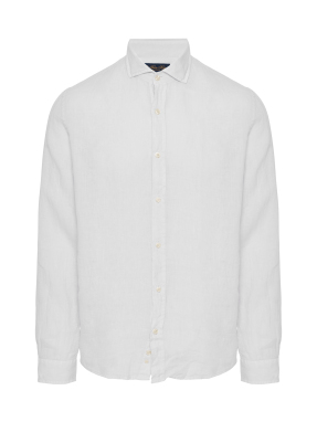 ΑΝΔΡΙΚΟ ΛΙΝΟ ΠΟΥΚΑΜΙΣΟ | Λευκό XXXL