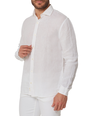 ΑΝΔΡΙΚΟ ΛΙΝΟ ΠΟΥΚΑΜΙΣΟ | Λευκό XXXL