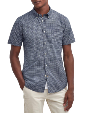 ΑΝΔΡΙΚΟ ΠΟΥΚΑΜΙΣΟ ΜΕ ΜΟΤΙΒΟ | Μπλε L