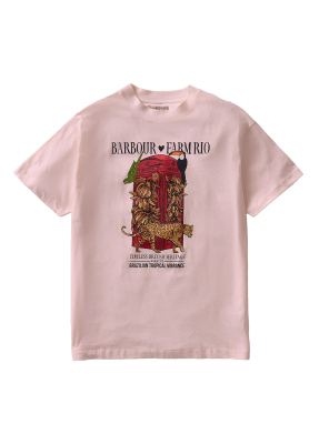 ΓΥΝΑΙΚΕΙΟ T-SHIRT BARBOUR x FARM RIO MARIA CLARA | Ροζ M