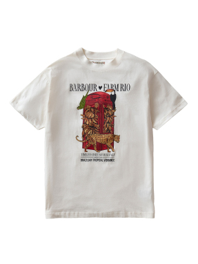ΓΥΝΑΙΚΕΙΟ T-SHIRT BARBOUR x FARM RIO MARIA CLARA | Λευκό S