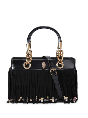 ΓΥΝΑΙΚΕΙΑ SUEDE ΤΣΑΝΤΑ ΩΜΟΥ KENSINGTON FRINGE | Μαύρο