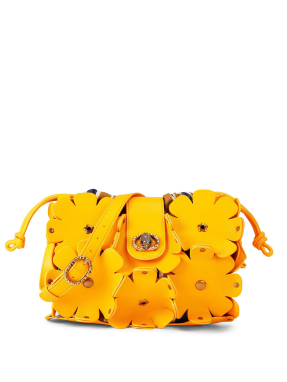 ΓΥΝΑΙΚΕΙΑ ΔΕΡΜΑΤΙΝΗ ΤΣΑΝΤΑ ΩΜΟΥ CHELSEA FLOWERS | Ώχρα