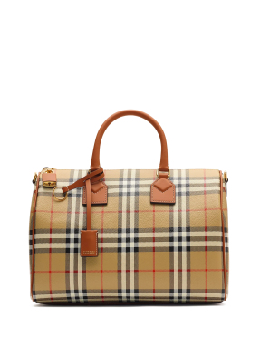 ΓΥΝΑΙΚΕΙΑ ΤΣΑΝΤΑ MEDIUM CHECK BOWLING | Μπεζ