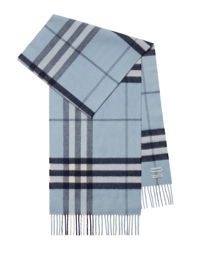 ΚΑΣΚΟΛ CHECK CASHMERE | Γαλάζιο ONE SIZE