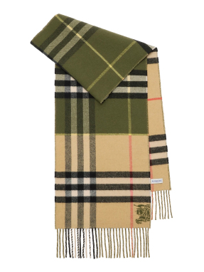 ΚΑΣΚΟΛ CONTRAST CHECK CASHMERE | Πράσινο ONE SIZE