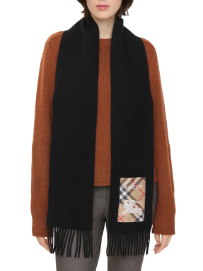 ΓΥΝΑΙΚΕΙΟ ΚΑΣΚΟΛ CHECK LABEL | Μαύρο ONE SIZE