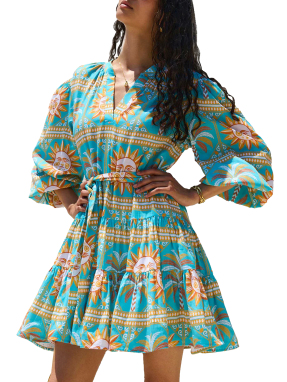 ΜΙΝΙ ΦΟΡΕΜΑ SOLE MIO LAVINIA | Γαλάζιο S