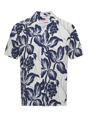 ΑΝΔΡΙΚΟ ΛΙΝΟ ΚΟΝΤΟΜΑΝΙΚΟ ΠΟΥΚΑΜΙΣΟ | Μπλε Σκούρο XXL