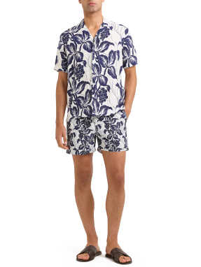 ΑΝΔΡΙΚΟ ΛΙΝΟ ΚΟΝΤΟΜΑΝΙΚΟ ΠΟΥΚΑΜΙΣΟ | Μπλε Σκούρο XXL