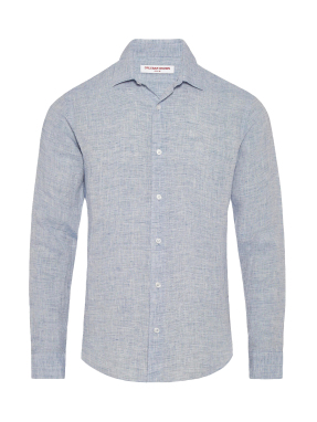 ΑΝΔΡΙΚΟ ΠΟΥΚΑΜΙΣΟ GILES LINEN | Μπλε Ανοιχτό XXL