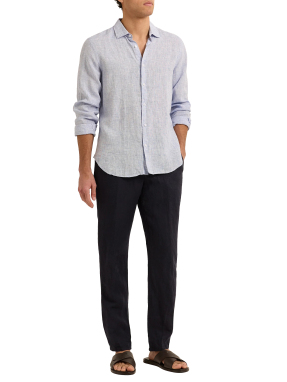 ΑΝΔΡΙΚΟ ΠΟΥΚΑΜΙΣΟ GILES LINEN | Μπλε Ανοιχτό XXL