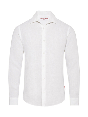 ΑΝΔΡΙΚΟ ΛΙΝΟ ΠΟΥΚΑΜΙΣΟ GILES | Λευκό XL