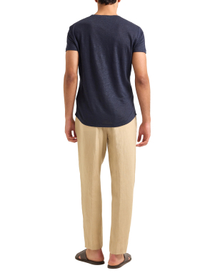 ΑΝΔΡΙΚΟ T-SHIRT OB-T LINEN | Μπλε Σκούρο XXL