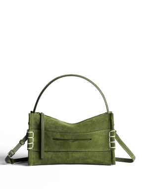 ΓΥΝΑΙΚΕΙΑ ΔΕΡΜΑΤΙΝΗ ΤΣΑΝΤΑ LOAFER | Χακί