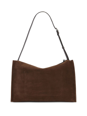 ΓΥΝΑΙΚΕΙΑ SUEDE ΤΣΑΝΤΑ ΩΜΟΥ MESSENGER LOAFER | Καφέ