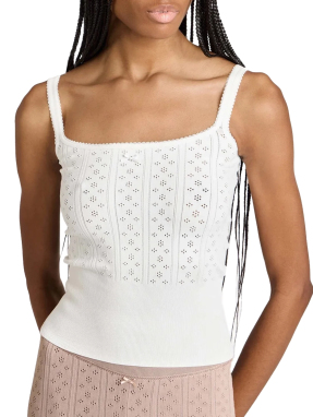 ΓΥΝΑΙΚΕΙΟ ΤΟΠ POINTELLE TANK | Λευκό XS