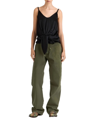 ΓΥΝΑΙΚΕΙΟ ΑΜΑΝΙΚΟ ΤΟΠ FRONT KNOT | Μαύρο UK 10