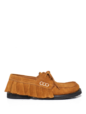 ΓΥΝΑΙΚΕΙΟ SUEDE LOAFER RUFFLE | Καφέ 604 41