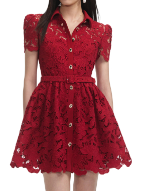 ΜΙΝΙ ΦΟΡΕΜΑ ΜΕ ΔΑΝΤΕΛΑ | Μπορντό UK 10