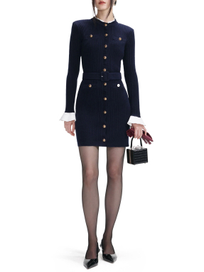 ΜΙΝΙ ΠΛΕΚΤΟ ΦΟΡΕΜΑ | Μπλε Σκούρο M