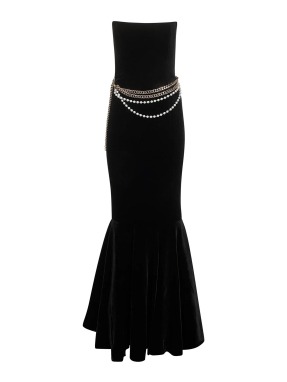 ΜΑΞΙ SUEDE ΦΟΡΕΜΑ | Μαύρο UK 10