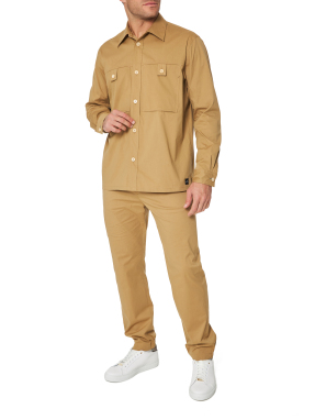 ΑΝΔΡΙΚΟ JACKET ΜΕ ΚΟΥΜΠΙΑ | Καφέ L